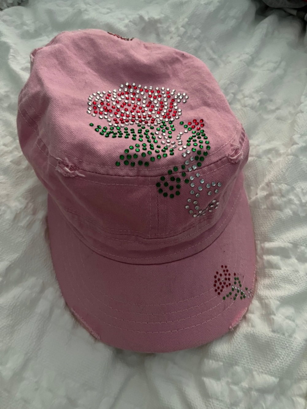 Rainbow Pink Cotton Hat with Interior Label